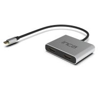 ETH-INCA ITPC-4T Type-C 1 port,USB 3.0 1 port,2 Port HDMI 4K 30HZ Mulitiplexer Adaptör